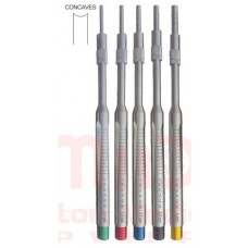 OSTEOTOME CONVEXES / CONCAVE / CONIQUES Set of 5 Pieces 2,7mm 3,2mm 3,7mm 4,2mm 5mm