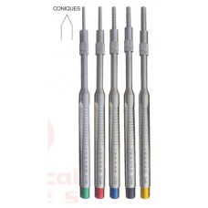 OSTEOTOME CONVEXES / CONCAVE / CONIQUES Set of 5 Pieces 2,7mm 3,2mm 3,7mm 4,2mm 5mm