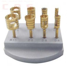 Trephine Drill Set of Eight Pieces