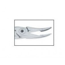 Weingardt plier serrated tips hold wires firmly at a convenient workig angle.tapered beaks fit easily between brackets and hard to reach areas.